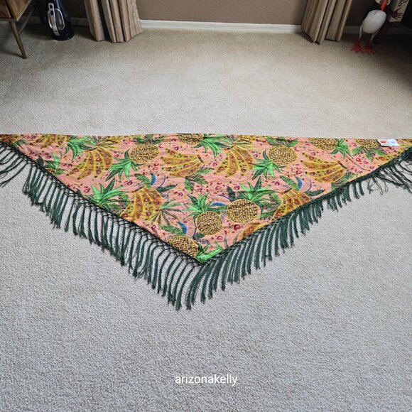 NWOT Farm Rio Sarong "Mixed Fruits" Reversible Fringe - Picture 10 of 15